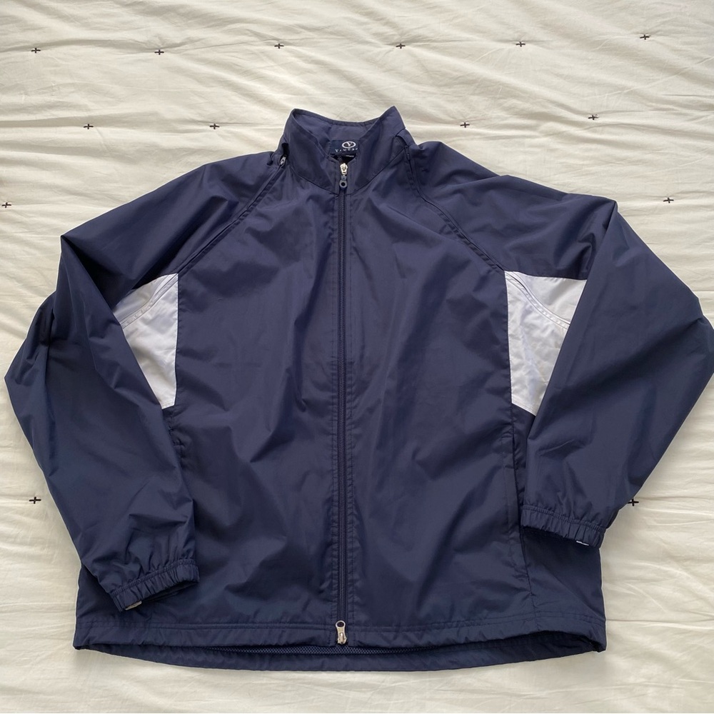 Vantage Zocket Jacket Men's NVY Windbreaker Convertible to Vest Sz. XL Golf